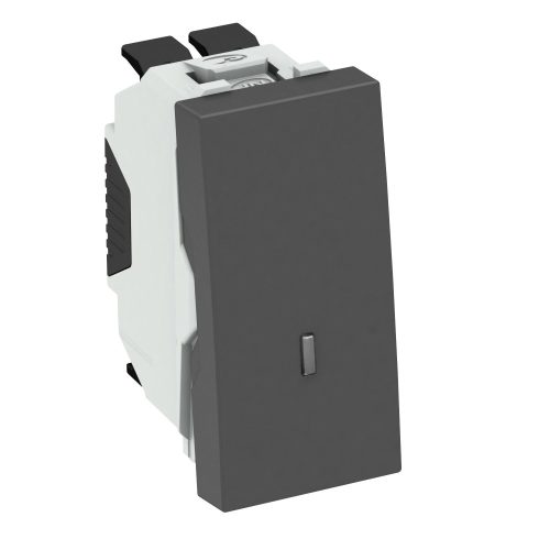 OBO-6120928 Kikapcsoló/váltókapcsoló jelzőfénnyel		 10 A, 250 V szürkésfekete - WS-UKL SWGR0.5