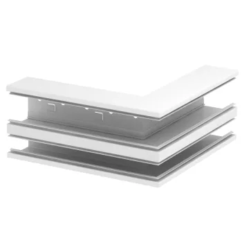   OBO-6278310 külső könyök aszimmetrikus 90x170mm hófehér - GS-DA90170RW