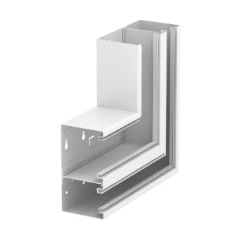   OBO-6278320 Lapos sarokelem emelkedő aszimmetrikus 90x170mm hófehér - GS-DFS90170RW