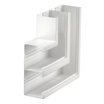   OBO-6279620 Lapos sarokelem kétrekeszes 90x210mm hófehér - GA-DF90210RW