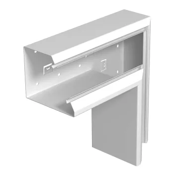   OBO-6282730 lapos sarokelem eső sarokidom, pultcsatornához 133x110mm hófehér - GEK-SAFF133110RW
