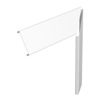   OBO-6287070 felső rész lapos sarokelemhez, eső, pult 80x300mm hófehér - FUOP3RW