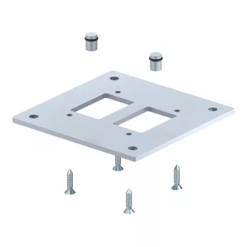   OBO-6290416 szerelőtalp ipari oszlophoz 250x250x8mm fehéralumínium - ISS160160BP