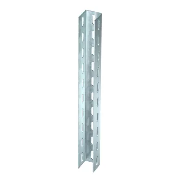  OBO-6340881 U-oszlop 3 oldalon perforált 50x50x200 merítetten tűzihorganyzott, DIN EN ISO 1461 - US 5 20 FT