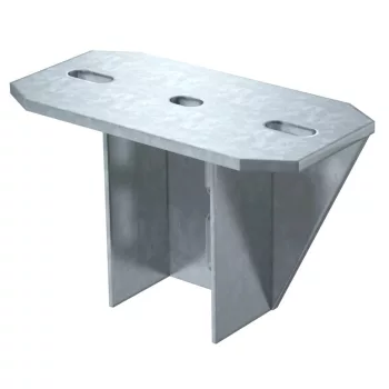   OBO-6349056 fejlemez US 7 oszlophoz, nehéz kivitel 0 merítetten tűzihorganyzott, DIN EN ISO 1461 - KU 7 NOX FT