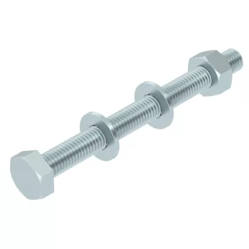   OBO-6418244 hatlapfejű csavar anyával és alátéttel M10x110 galvanikusan horganyzott, DIN EN 12329 - SKS 10x110 G