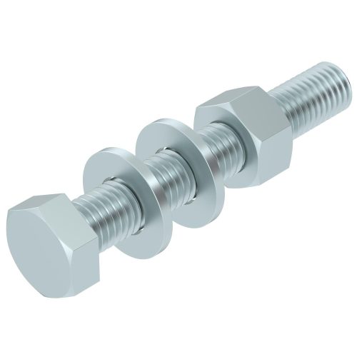 OBO-6418287 hatlapfejű csavar anya + alátétek + rugós alátét M12x80 tűzihorganyzott, DIN 267, Teil 10 - SKS 12x80 F