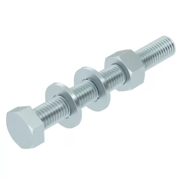   OBO-6418295 hatlapfejű csavar anya + alátétek + rugós alátét M12x100 tűzihorganyzott, DIN 267, Teil 10 - SKS 12x100 F