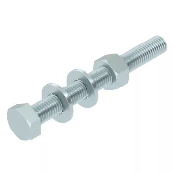   OBO-6418317 hatlapfejű csavar anya + alátétek + rugós alátét M12x110 tűzihorganyzott, DIN 267, Teil 10 - SKS 12x110 F