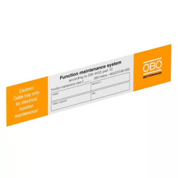   OBO-7205432 Jelölőtábla funkciótartáshoz 250x43mm  - KS-E EN
