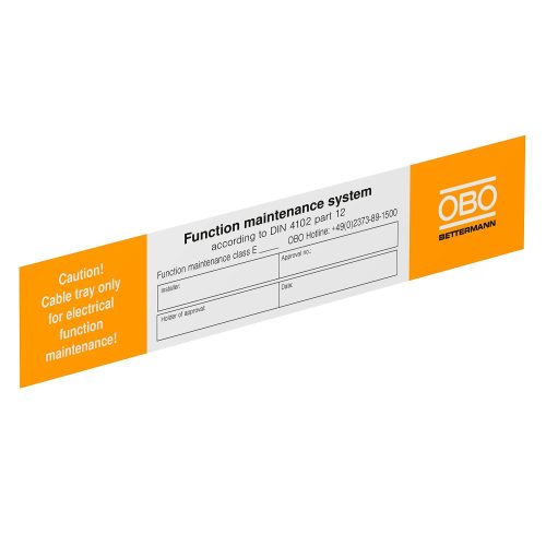 OBO-7205432 Jelölőtábla funkciótartáshoz 250x43mm  - KS-E EN