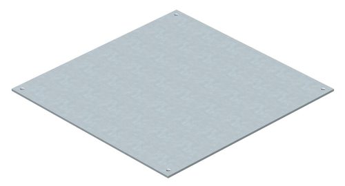 OBO-7400573 Vakfedél UZD250-2/3 számára 282x282x4 szalaghorganyzott, DIN EN 10346 - DU 250-2