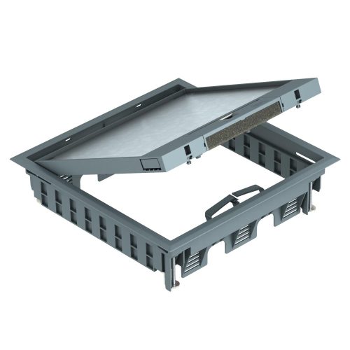 OBO-7405077 Szerelvénybeépítő egység univerzális beépítéshez 264x264x67 acélszürke - GES9-3B U 7011