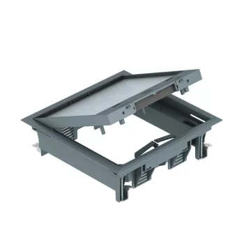   OBO-7405145 Szerelvénybeépítő egység univerzális 222x222x65 acélszürke - GES4-2U10T 7011