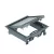 OBO-7405145 Szerelvénybeépítő egység univerzális 222x222x65 acélszürke - GES4-2U10T 7011