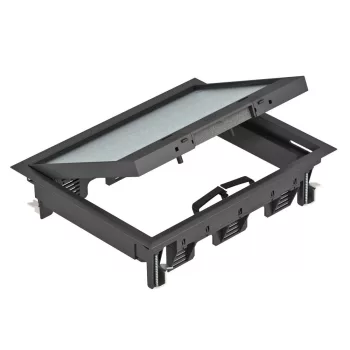   OBO-7405322 Szerelvénybeépítő egység univerzális 274x221x66 grafitszürke - GES6-2U10T 9011