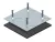 OBO-7407076 vaklemez Telitank szerelőnyíláshoz 100x100x3 szalaghorganyzott, DIN EN 10346 - DAT F