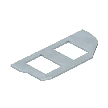   OBO-7407620 Szerelőlap Dupla A típusú lyukképpel 20,10x14,8  - MPRM2 2A