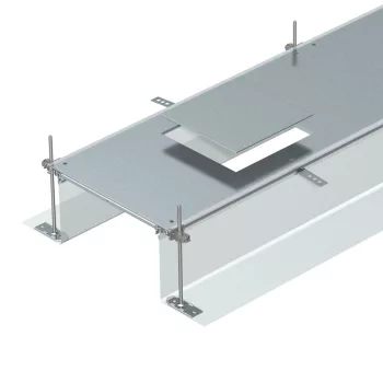   OBO-7424222 nyitható padlócsatorna GES9 szerelvénybetéthez 2400x500x240 szalaghorganyzott, DIN EN 10346 - OKA-G50040240D9