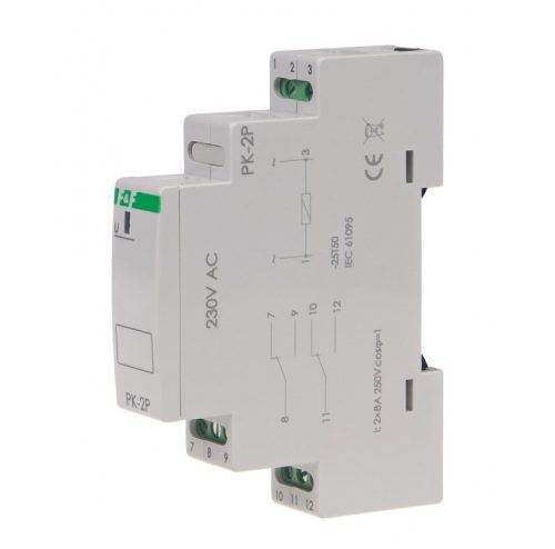 F>F Filipowski - PK-2P/230 - Moduláris relé, 8A, 230VAC, 2C/O - HD Hungária - PK-2P-230V