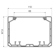 KOPOS ELEKTRO - PK 110X65 D HF HD - Szerelvénybeépítő csatorna Parapetcsat műa  110x65mm tetővel 2méter fehér halogénmentes