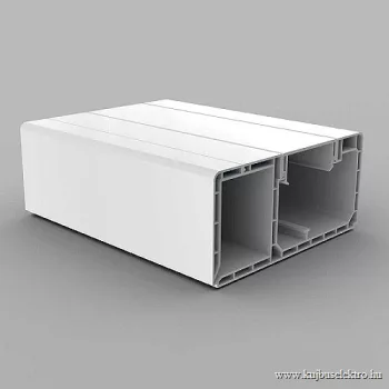   KOPOS ELEKTRO - PK 120X55 D HD - Szerelvénybeépítő csatorna Parapetcsat műa 120x55mm tetővel fehér 2 rek. 45mm 2m/szál 6m/cs