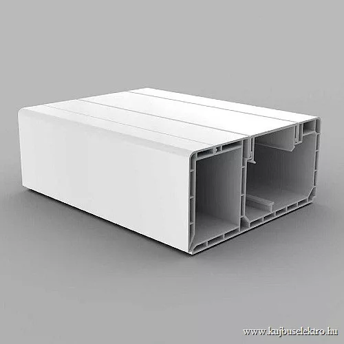 KOPOS ELEKTRO - PK 120X55 D HD - Szerelvénybeépítő csatorna Parapetcsat műa 120x55mm tetővel fehér 2 rek. 45mm 2m/szál 6m/cs