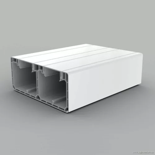 KOPOS ELEKTRO - PK 160X65 D HD - Szerelvénybeépítő csatorna Parapetcsat műa 160x65mm tetővel fehér 2 rek. 45mm 2m/szál 6m/cs