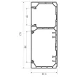 KOPOS ELEKTRO - PK 170X65 D HD - Szerelvénybeépítő csatorna Parapetcsat műa 170x65mm tetővel fehér 2m/szál 6m/cs