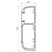 KOPOS ELEKTRO - PK 210X70 D HD - Szerelvénybeépítő csatorna Parapetcsat műa 210x70mm tetővel fehér