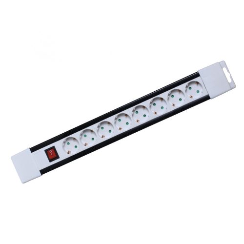 SOMOGYI ELEKTRONIC - PNV 08K/WH - 8as elosztó kapcsolóval, 2m fehér