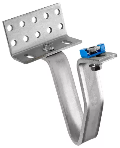 SCHRACK - Nagy teherbírású tetőhorog, állítható, 8mm, magasság: 42-55 mm V4A, sínrögzítéssel együtt - PVF31015-A