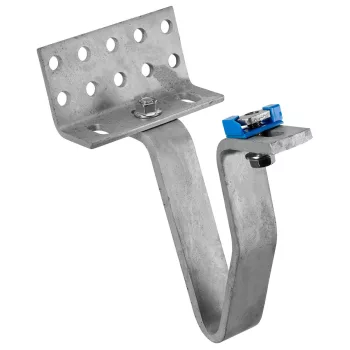   SCHRACK - Nagy teherbírású tetőhorog, állítható, 8mm, magasság: 42-55 mm, galvanizált, sínrögzítéssel együtt - PVF31015-B