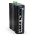 SCHRACK - DIN-sínes Switch 4xRJ45 (PoE+) + 1RJ45 + 1xSFP, 126W 4 x 10/100/1000Base-T PoE+ (802.3at) Port, 1 x RJ45Gigabit Combo + 1 Gigabit SFP(100/1G) slot, 1 x sorkapocs, bemeneti feszültség 12VDC-5