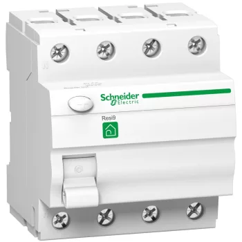   SCHNEIDER R9R11425 - RESI9 áram-védőkapcsoló, AC osztály, 4P, 25A, 30mA