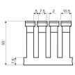 KOPOS ELEKTRO - RK 50X50 DIN LD - Perforált huzalozócsatorna Műa csatorna  50x50mm perforált vil.szürke