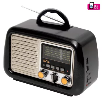   SOMOGYI ELEKTRONIC - RRT 2B - Retro táskarádió, MP3-BT, 3 sávos