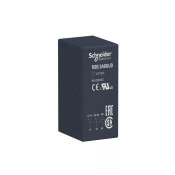   SCHNEIDER RSB2A080JD - Zelio RSB interfész relé, 2CO, 8A, 12VDC