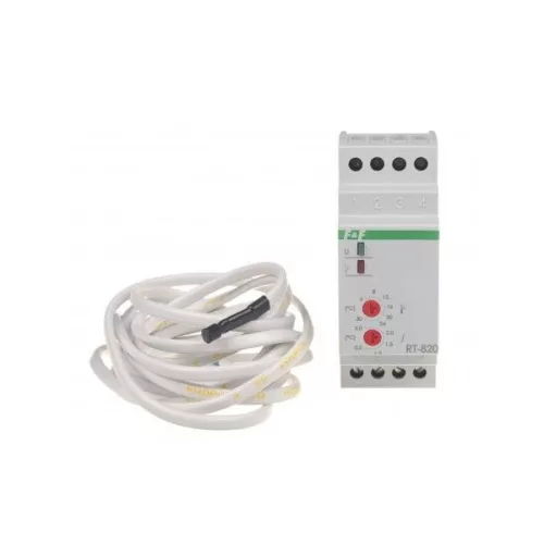 F&F Filipowski - RT-820 hőmérséklet szabályozó 4-30 fok - Termosztát sínre érzékelővel, általános felhasználású,  -4 - +30C - HD Hungária - RT-820
