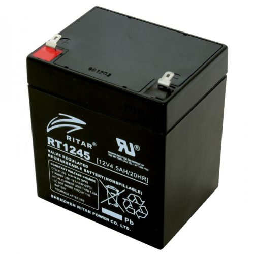 SOMOGYI ELEKTRONIC - RT 1245E - Ólomakkumulátor, 12V/4,5Ah