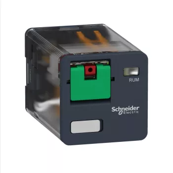   SCHNEIDER RUMC31P7 - Zelio RUM univerzális relé, hengeres, 3CO, 10A,230VAC, tesztgomb