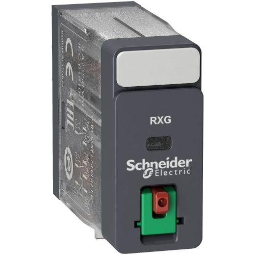 SCHNEIDER RXG21F7 - Zelio RXG Interfész relé, 2CO, 5A, 120VAC, tesztgomb