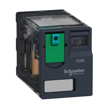  SCHNEIDER RXM4AB1BD - Zelio RXM miniatűr relé, 4CO, 6A, 24VDC, tesztgomb