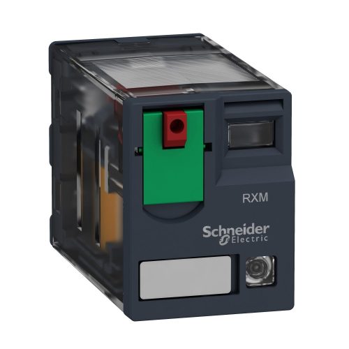 SCHNEIDER RXM4GB2F7 - Zelio RXM miniatűr relé, 4CO, 3A, 110VDC, tesztgomb, LED, alacsony szintű