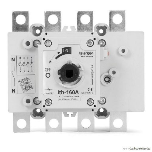 TELERGON - TELERGON terheléskapcsoló S5000, 160A, 3P, M csatl., 0 méret - Terheléskapcsoló  S5000 - HD Hungária - S5-01603PS0