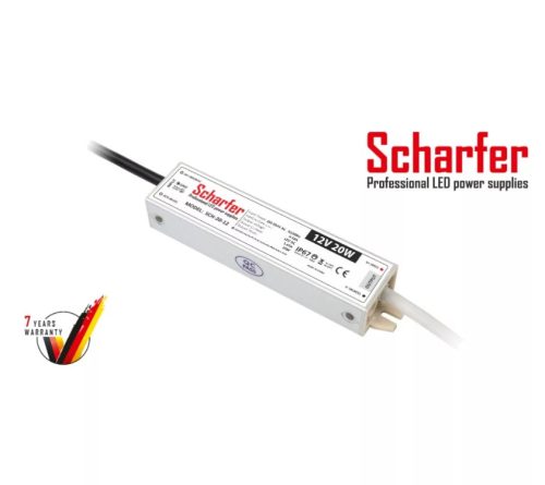Scharfer 20W 12V 1,67A IP67 LED tápegység