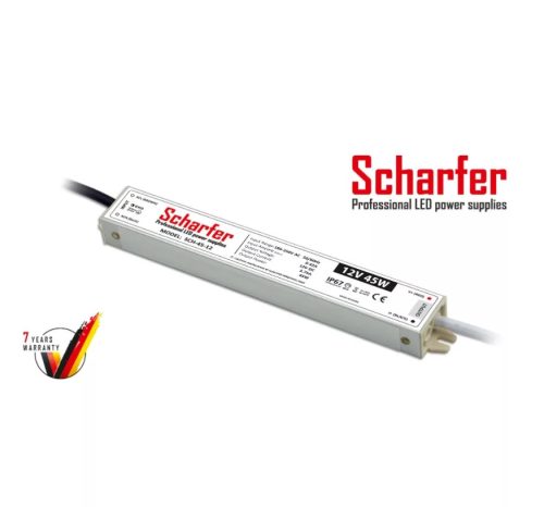 Scharfer 45W 12V 3,75A IP67 LED tápegység