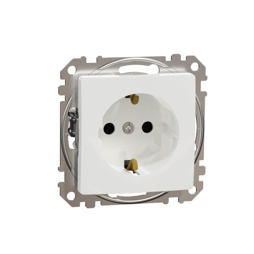 SCHNEIDER SDD111022 - SEDNA 2P+F csatlakozóaljzat biztonsági zsaluval, rugós bekötés, 16A, fehér