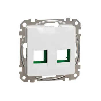   SCHNEIDER SDD111444C - SEDNA 2xRJ45 adapter, AMP, AMP-Tyco, MOLEX betétekhez, fehér