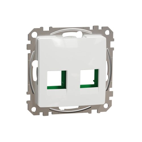 SCHNEIDER SDD111444C - SEDNA 2xRJ45 adapter, AMP, AMP-Tyco, MOLEX betétekhez, fehér